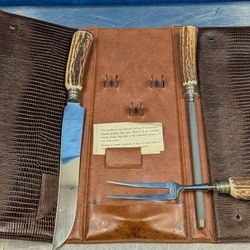 Brown & Bigelow Stag Horn Carving Set