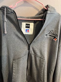 Hugo Boss x Russell Athletic Gray zip up