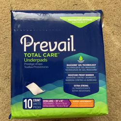 New Prevail Total Care Underpads