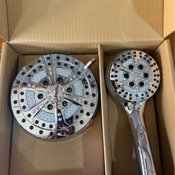 Shower Head and Handle Chrome