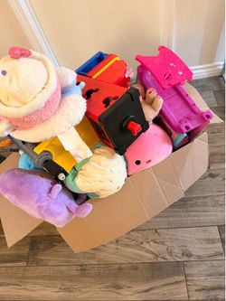 Free box of assorted girl toys