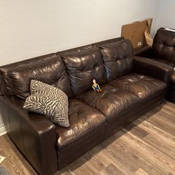 Leather Couches 3 Pcs