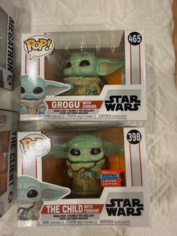 (Sold each) Grogu Mandalorian Star Wars funko pops