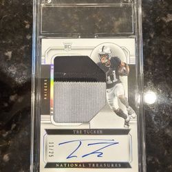 2024 Panini National Treasures Tre Tucker Silver RPA 11/25 Las Vegas Raiders Jersey Match