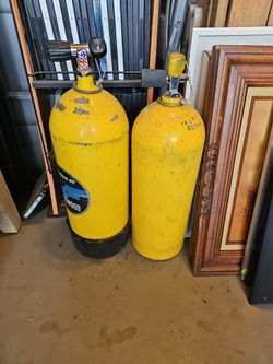 Scuba tanks.