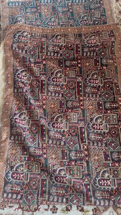 Beautiful Afghan Traditional Embroidered Scarf / Shawl purple, and blue scarf
