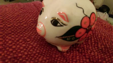 Small ceramic piggy bank