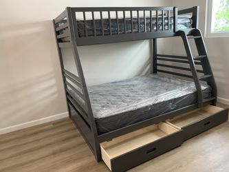 New In Box Full/twin Bunk Bed With Mattresses (Read Description Below)
