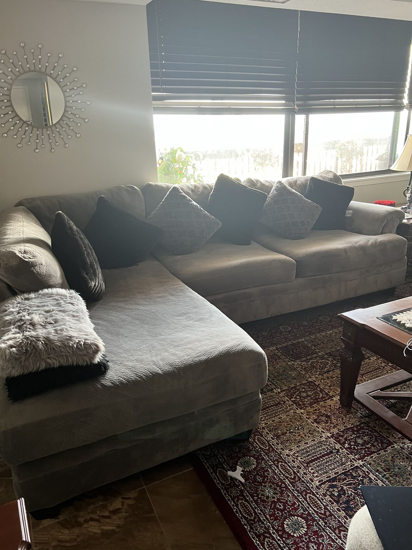 L Shaped Grey Soft Sofa