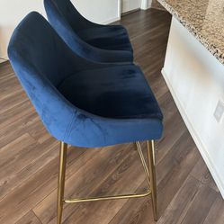 Blue Counter Stools (2)