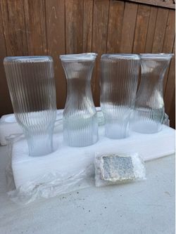 Glass Carafes set of 4 juice mimosas