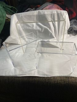 Clear Acrylic Riser Display Stands Set of 3