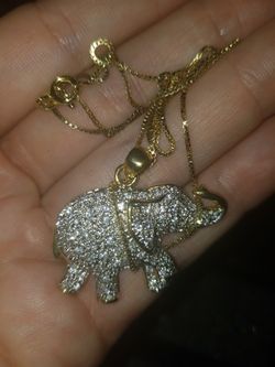 Sterling silver elephant necklace