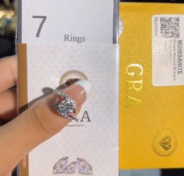 Moissanite Ring with GRA Certificate