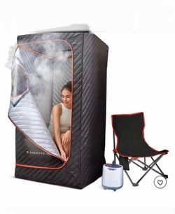 Sharper Image Steamer Sauna Portable Spa • Portable design that's easy to assemble, measuring 65.75" × 33.3" × 33.3" Retails $149.99