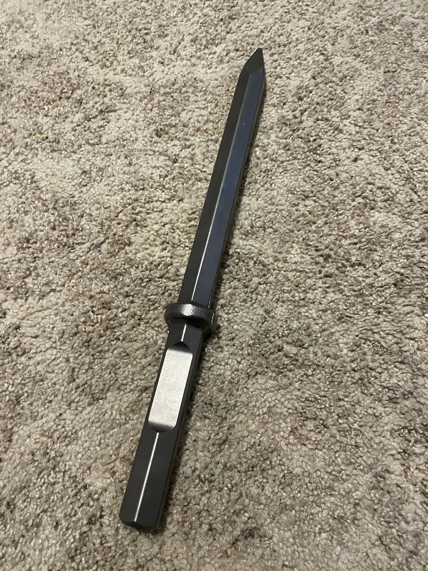 20 in. Hammer Steel 1-1/8 in. Hex Moil Point Chisel for General Chipping Work
