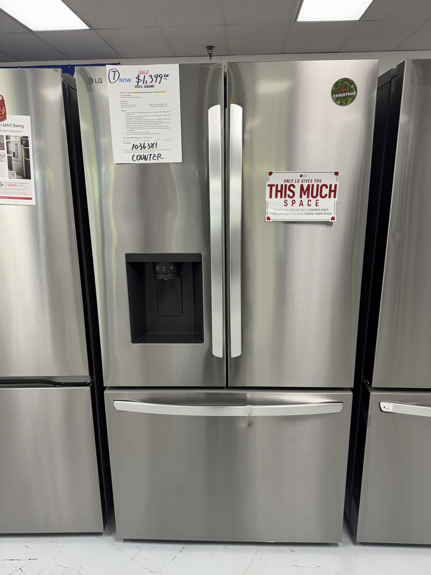 26 Cu.ft Counter Depth Refrigerator With Dual Ice Maker