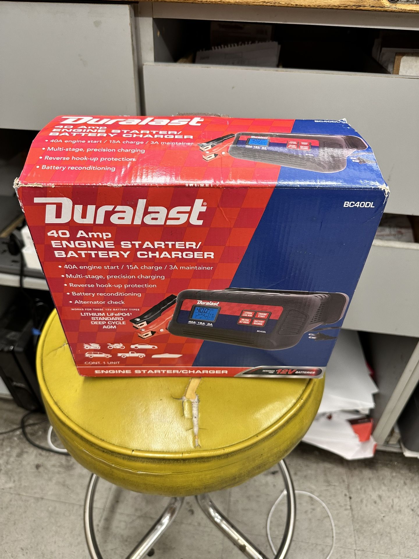 DURALAST 40AMP ENGINE STARTER/ BATTERY JUMPER #BC40DL