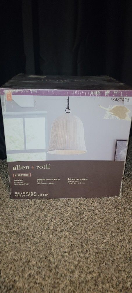 allen + roth Elizabeth Black Canopy Pendant