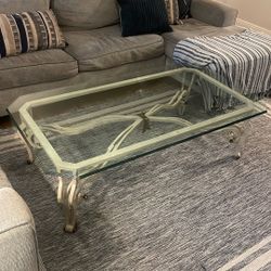Gorgeous Solid Glass Top Coffee Table 
