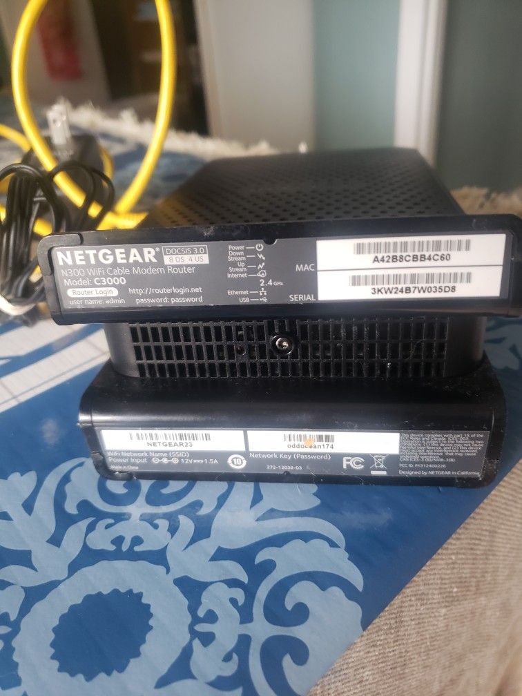 Netgear N300 Modem Router With Cable