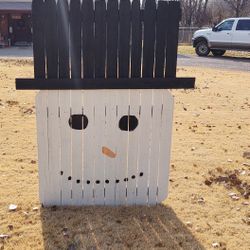 Large Wood Snowman