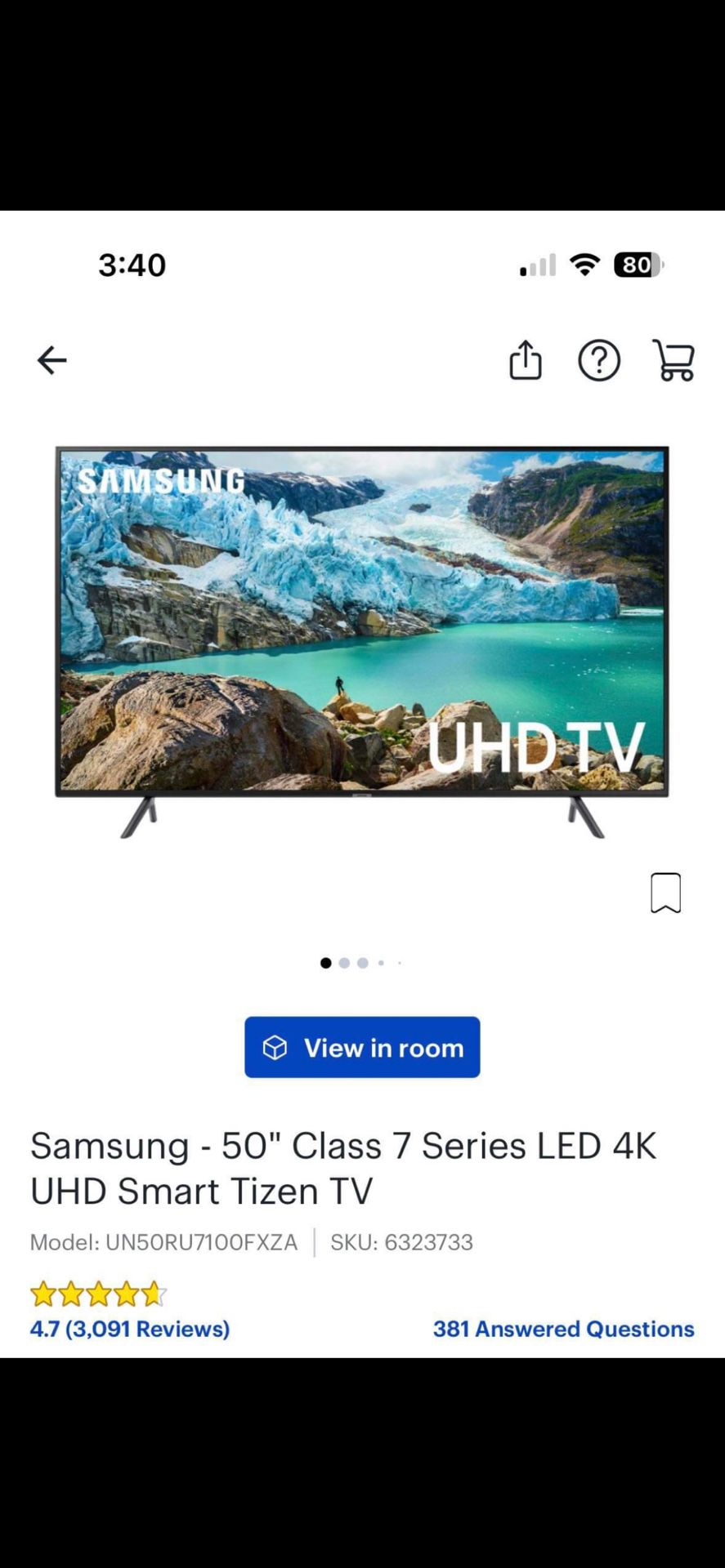 50 In Samsung Smart Tv 