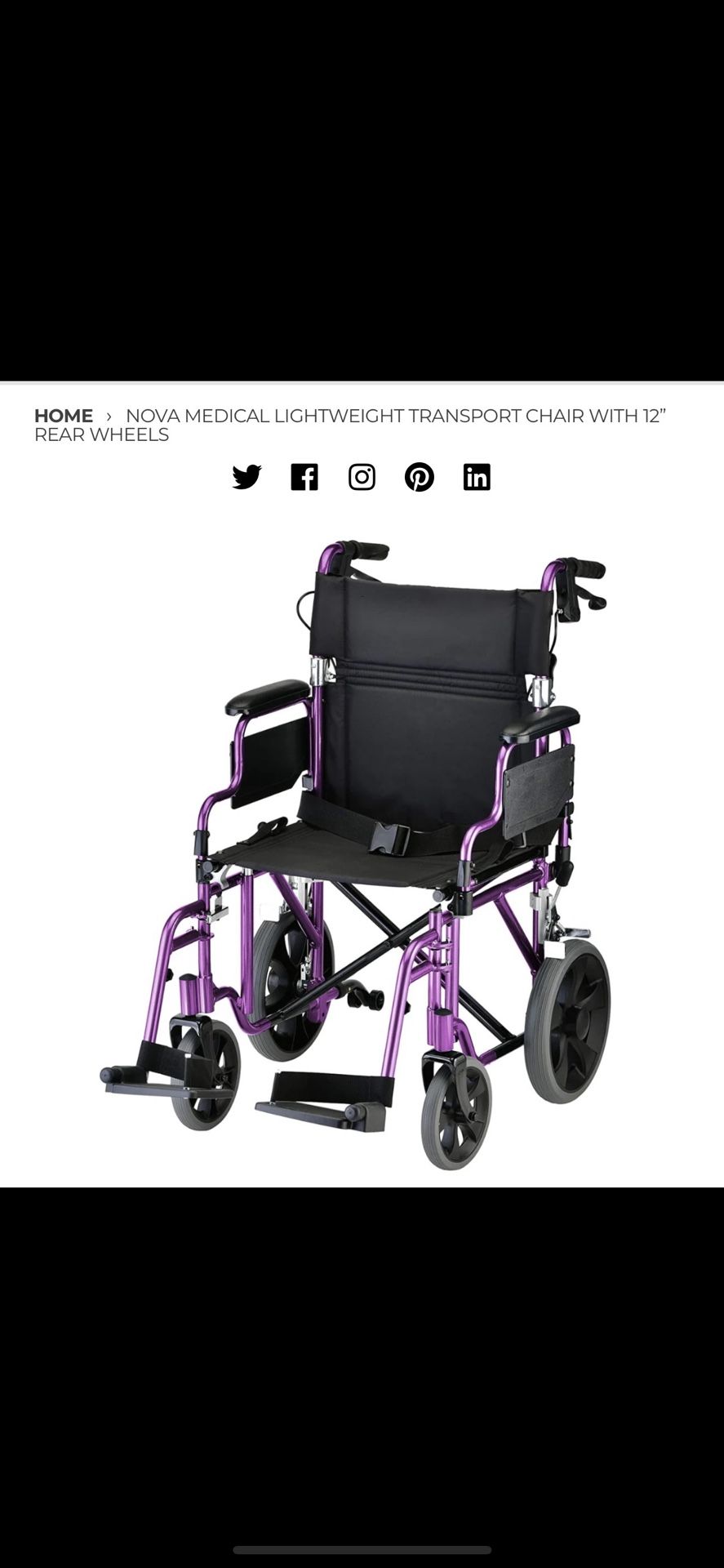 Nova Transport wheelchair 