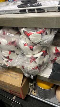 Soccer Balls Lot White Red Black