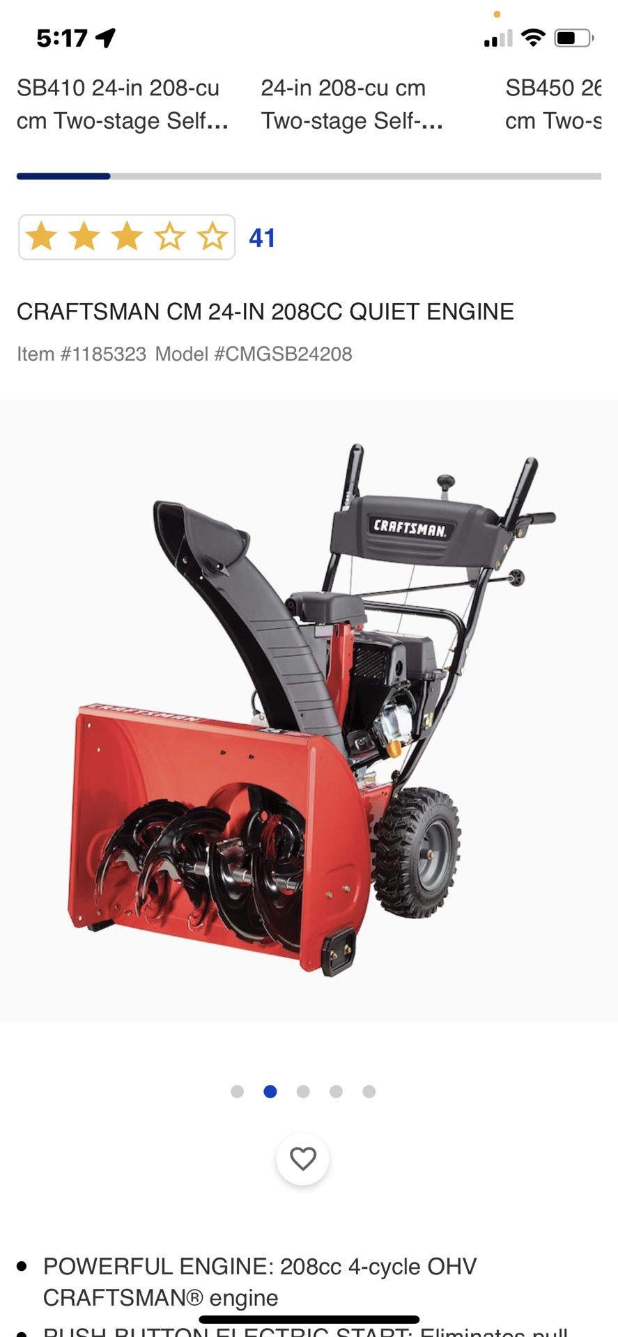 Craftsman Snow Blower