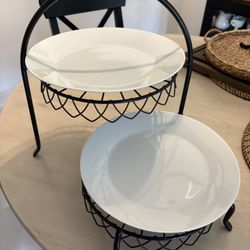 Metal Two Tier serving Towers