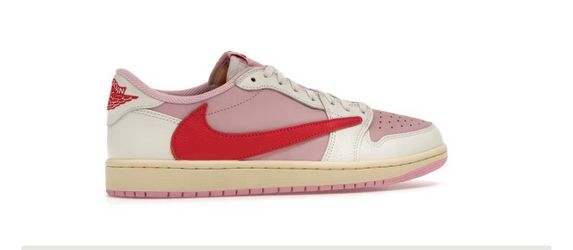 Travis Scott Jordan 1 Retro Low OG SP Tropical Pink Size 4.5 m