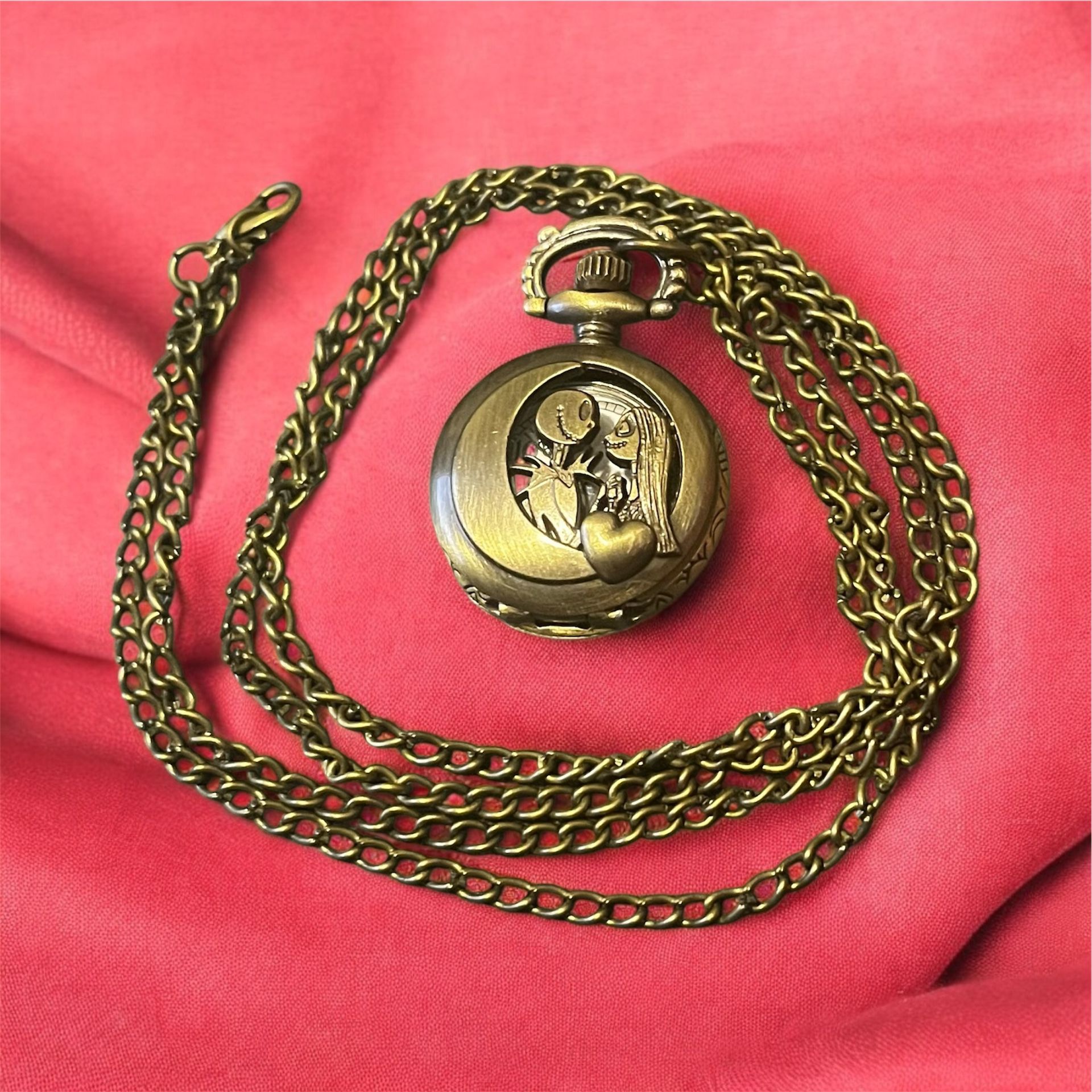 Vintage Nightmare Before Christmas Mini Pocket Watch - Never Used!