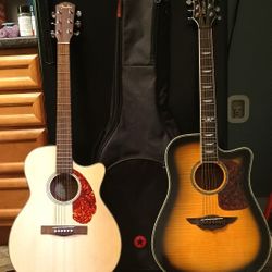 (Used) Fender And Keith Urban Acoustic Guitars W/ Carry Case with strap. 