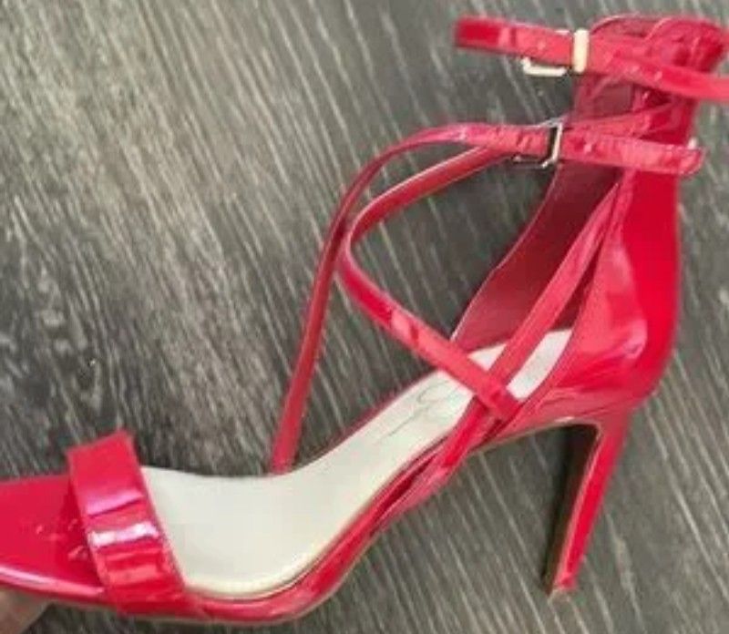 Strappy Red Stilleto Jessica Simpson Heel Sandals