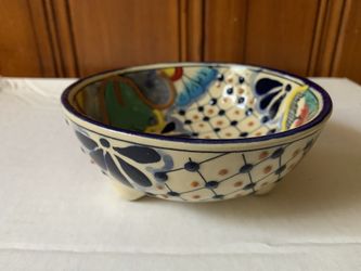 Mexican pottery guacamole bowl