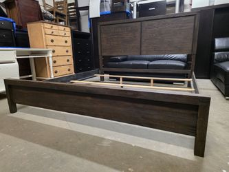 Modern Brown Rustic King Size Bed Frame