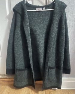 Hooded Sweater Duster