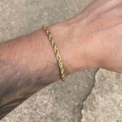14k Gold Layered Rope Chain Braclet
