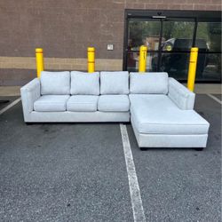 Light Grey Sectional Couch - Delivery