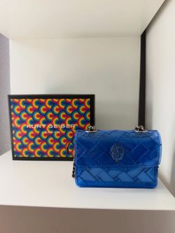 KURT GEIGER LONDON MICRO VINYL KENSINGTON BAG