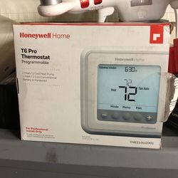 Honeywell TH6210U2001/U T6 Pro Programmable Thermostat, 2 Heat / 1 Cool Heat Pump Or 1 Heat / 1 Cool Conventional