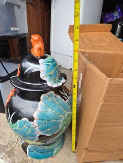 Chinese  ginger jars 17" tall