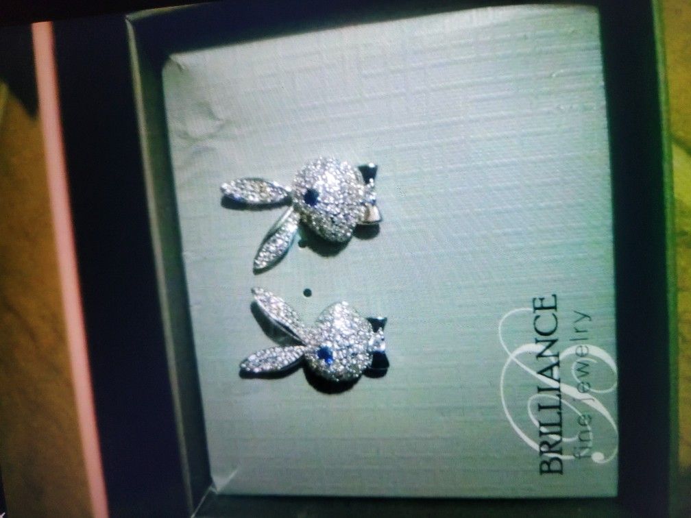 Crystal Sterling Playboy Earrings
