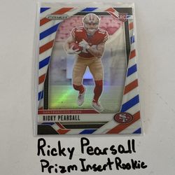 Ricky Pearsall San Francisco 49ers WR Prizm Short Print Insert Rookie Card. 