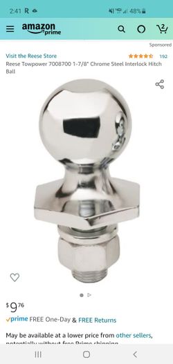 1 7/8 " Chrome hitch ball