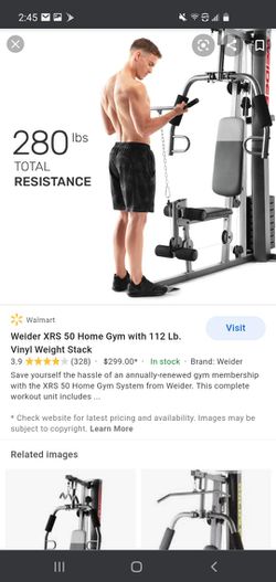 Weider XRS 50 Home Gym with 112 Lb. Vinyl Weight Stack 
