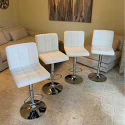 Bar Stools Blancos (Set De 4)