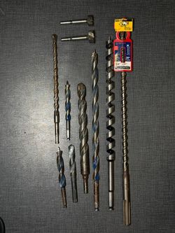 Assorted Large Drill Bit Lot – Bosch SDS Max, Auger & Masonry Bits