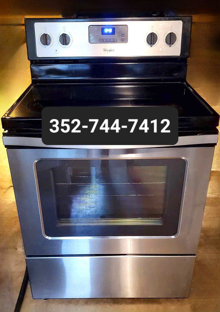 Whirlpool Stainless Steel Glass Top Stove